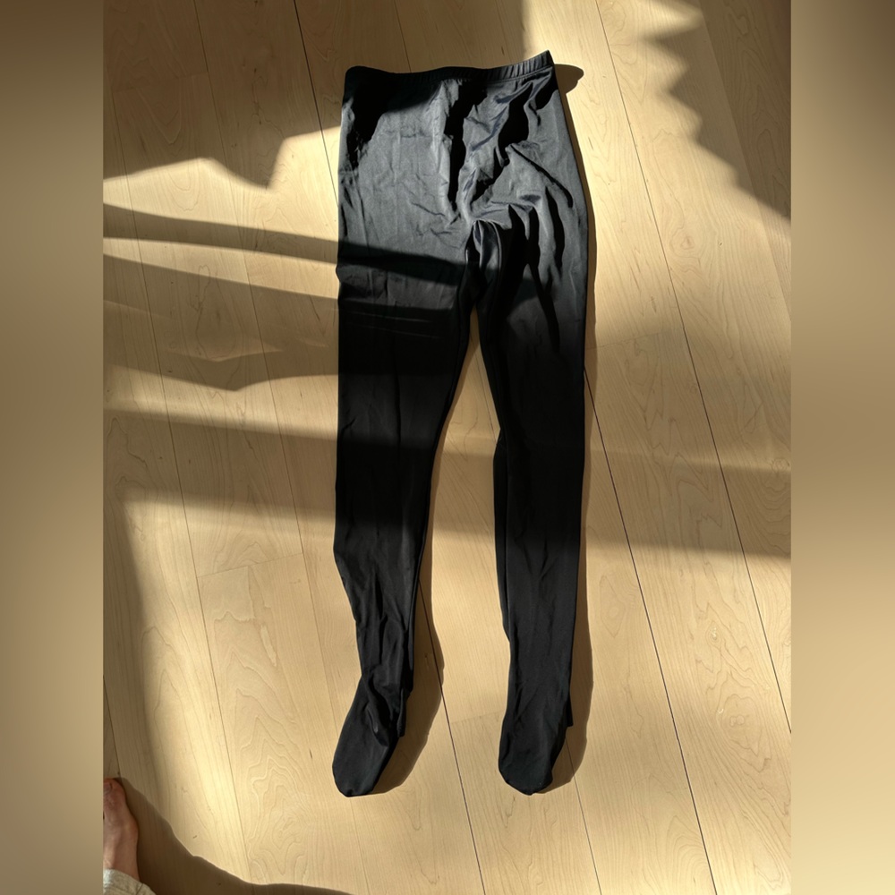 Boys Black ballet footed tights